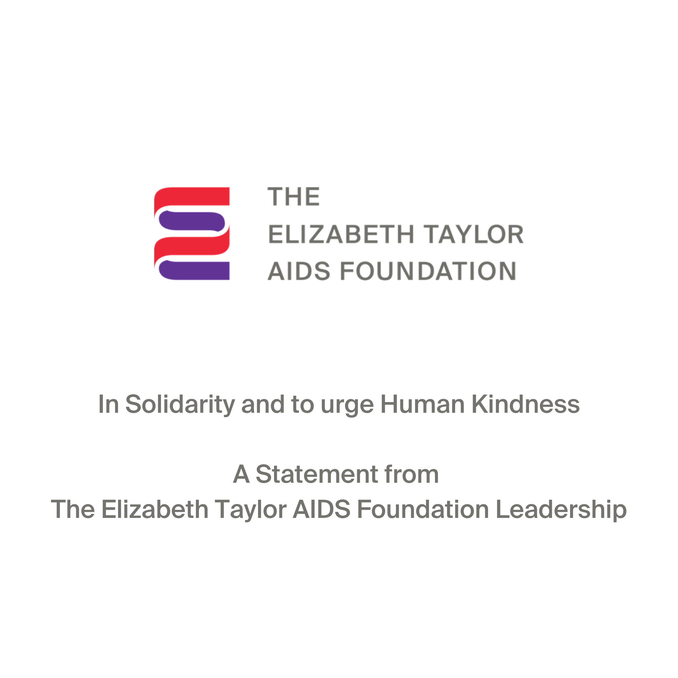 Elizabeth Taylor AIDS Foundation » A Statement from The Elizabeth